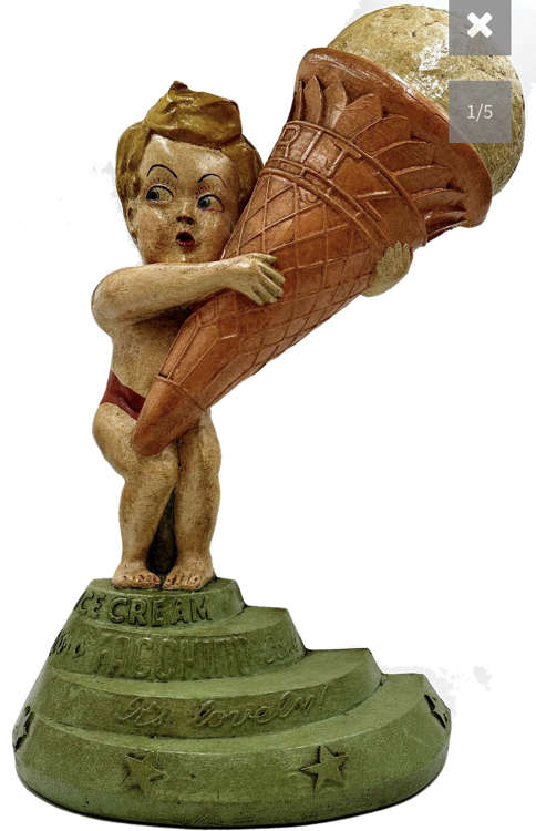 2 very rare facchino Ice cream cone advertising figures - Image 6