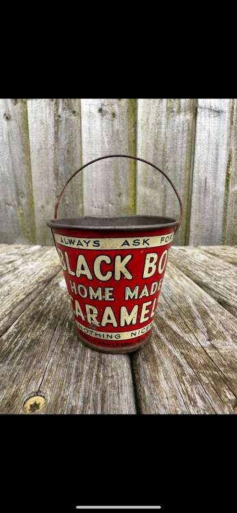 Very rare black boy caramels toffee bucket