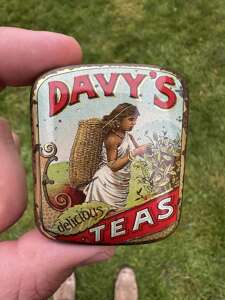 Superb rare davys tea sample tin
