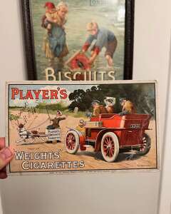 Very rare players advertising Showcard by Tom Browne