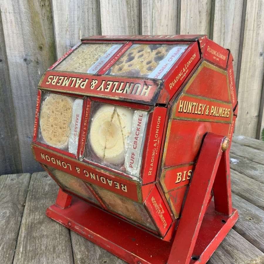 Rare Huntley and palmers revolving biscuit cabinet