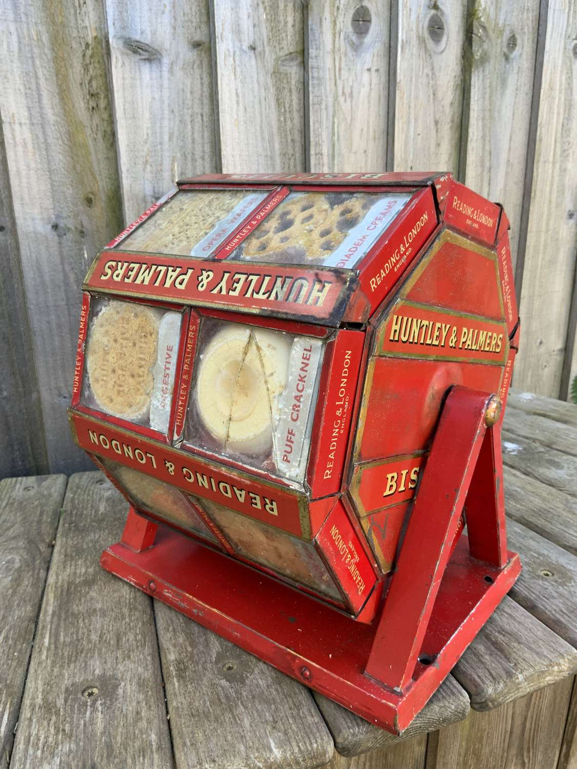 Rare Huntley and palmers revolving biscuit cabinet