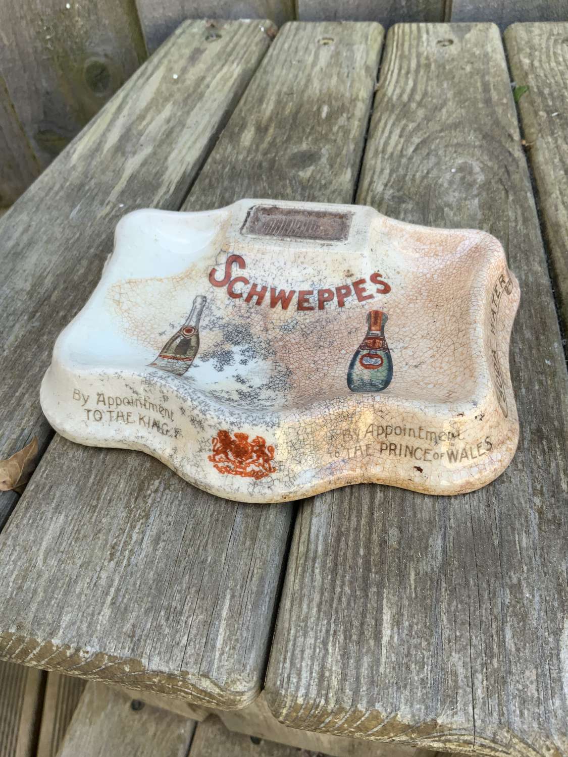 Early schweppes tray and striker