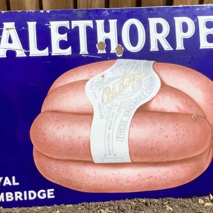 Palethorpes sausages enamel advertising sign