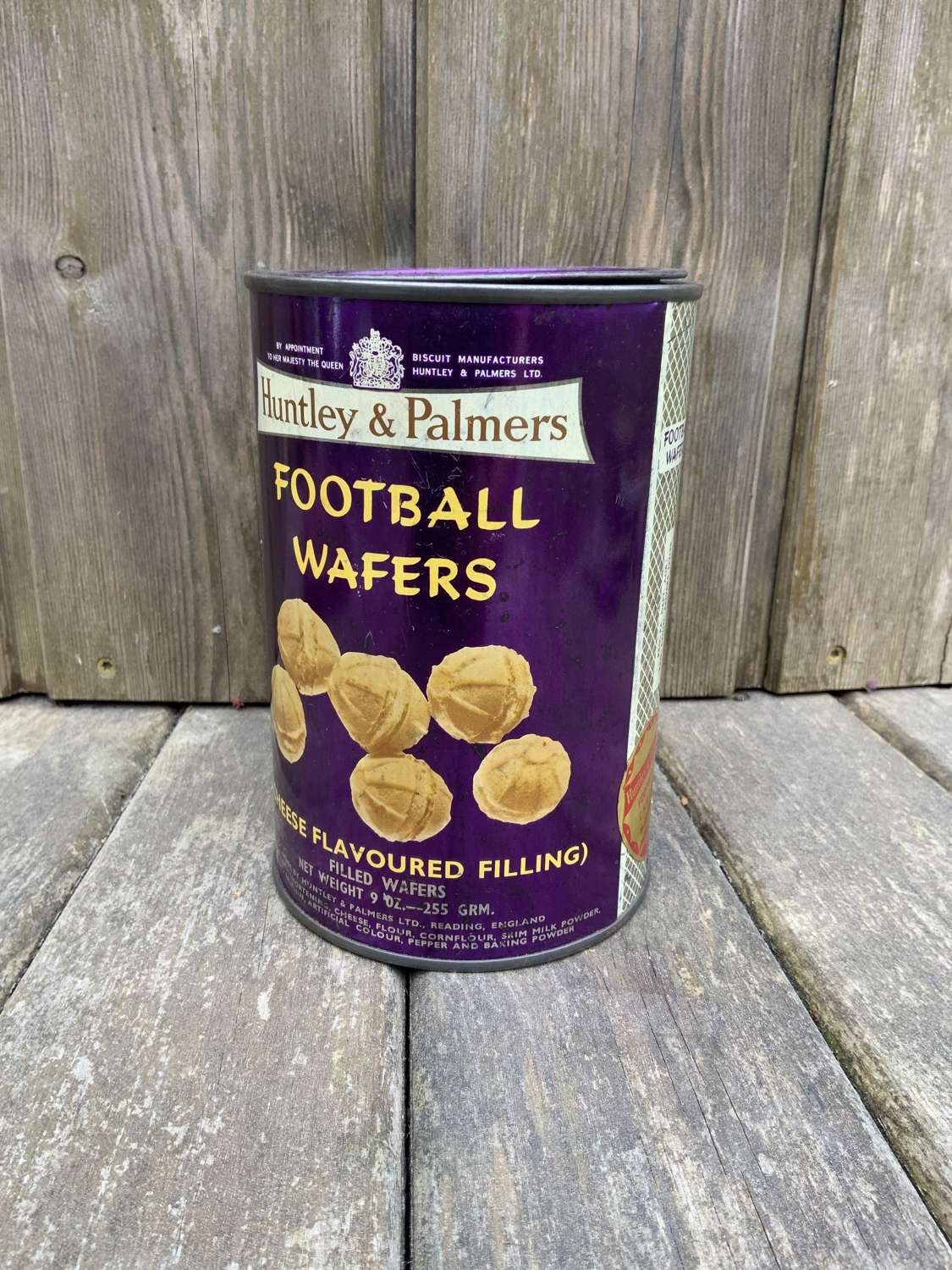 Huntley and palmers football wafers advertising tin