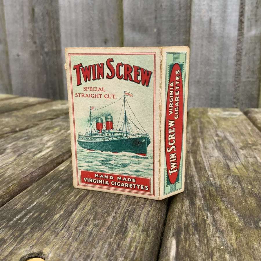Exceptionally rare Twin screw cigarette packet