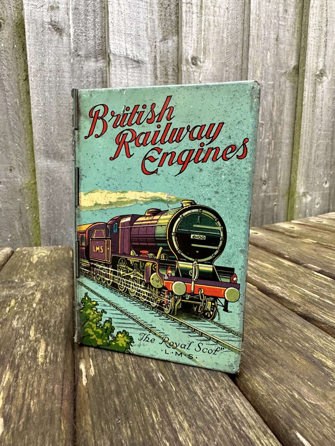 Lyons toffee book tin British trains