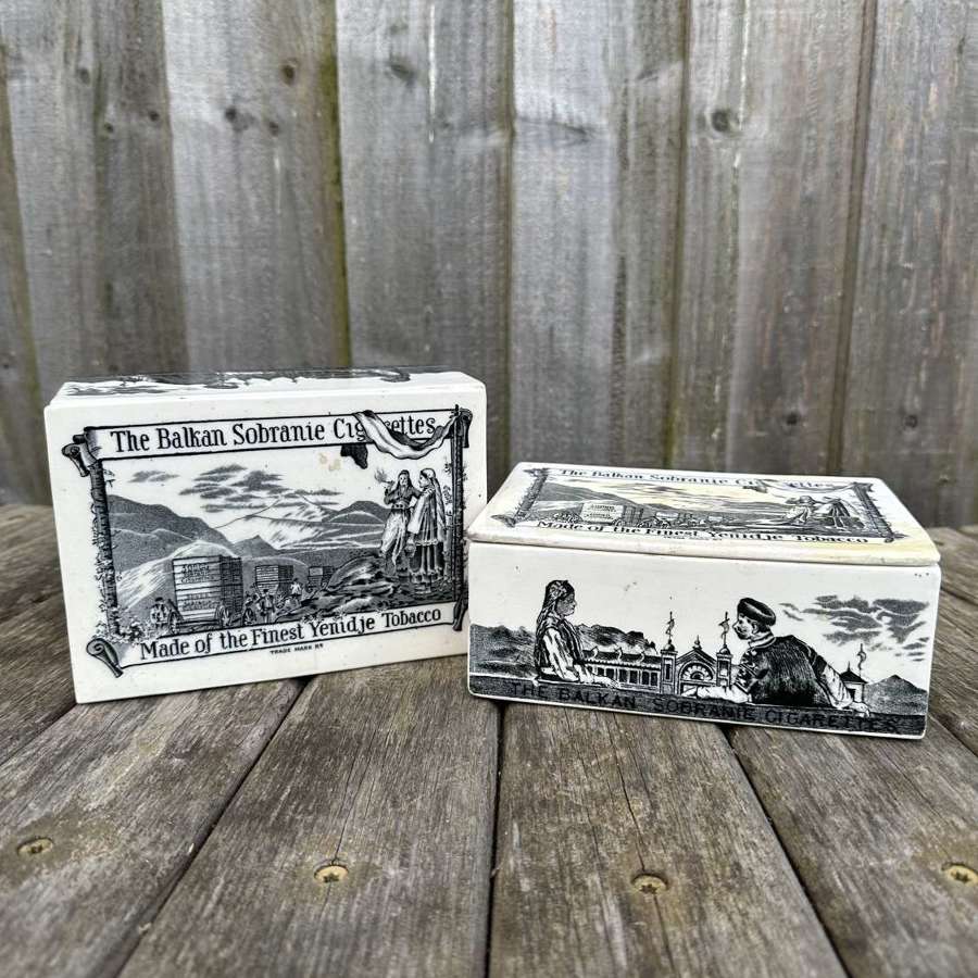 Pair of Lovely ceramic cigarette table box