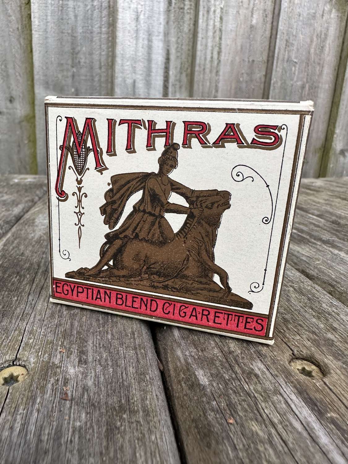 Very unusual mithras live cigarette pack