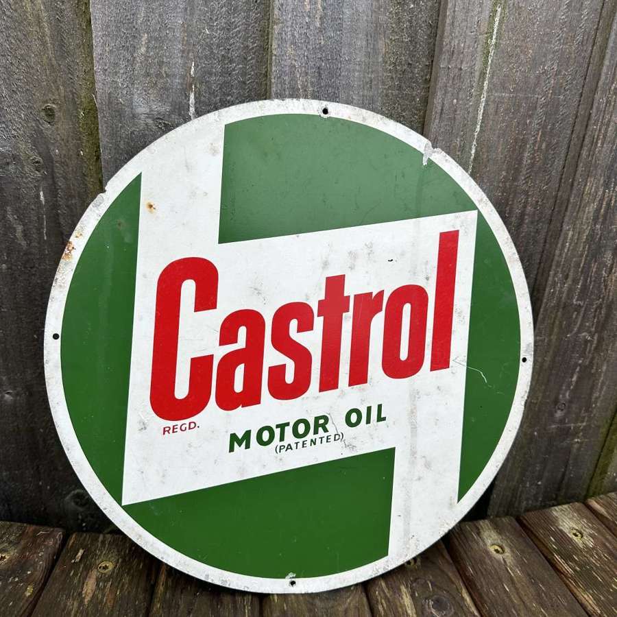 Castrol motor oil tin Advertising sign
