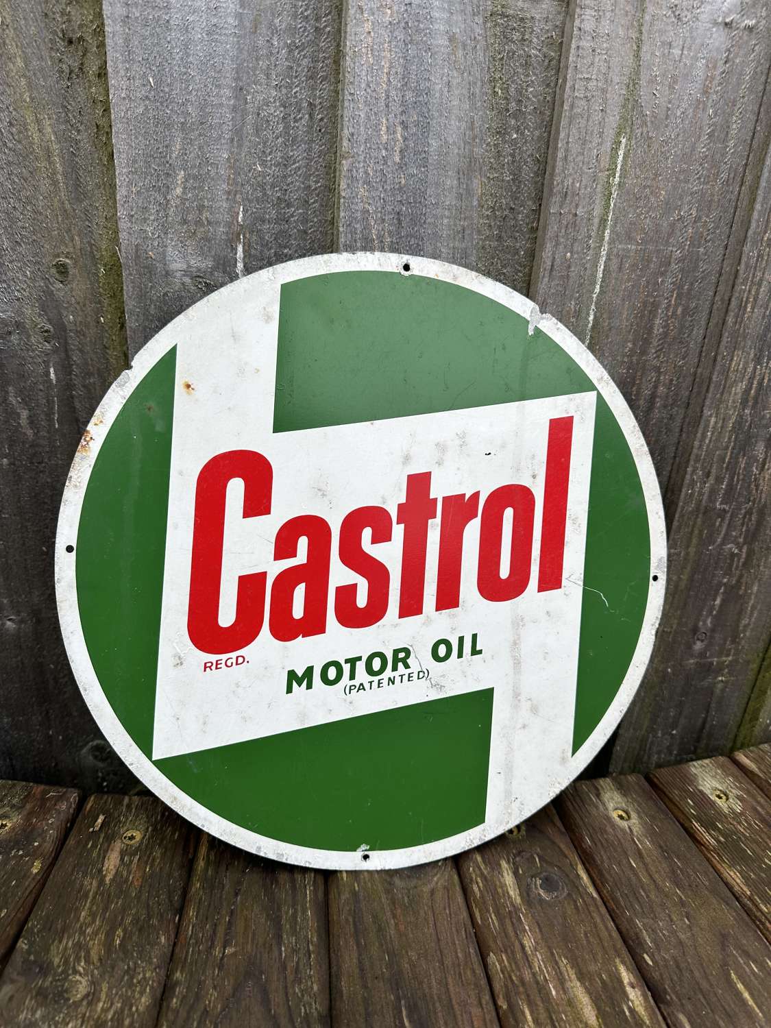 Castrol motor oil tin Advertising sign