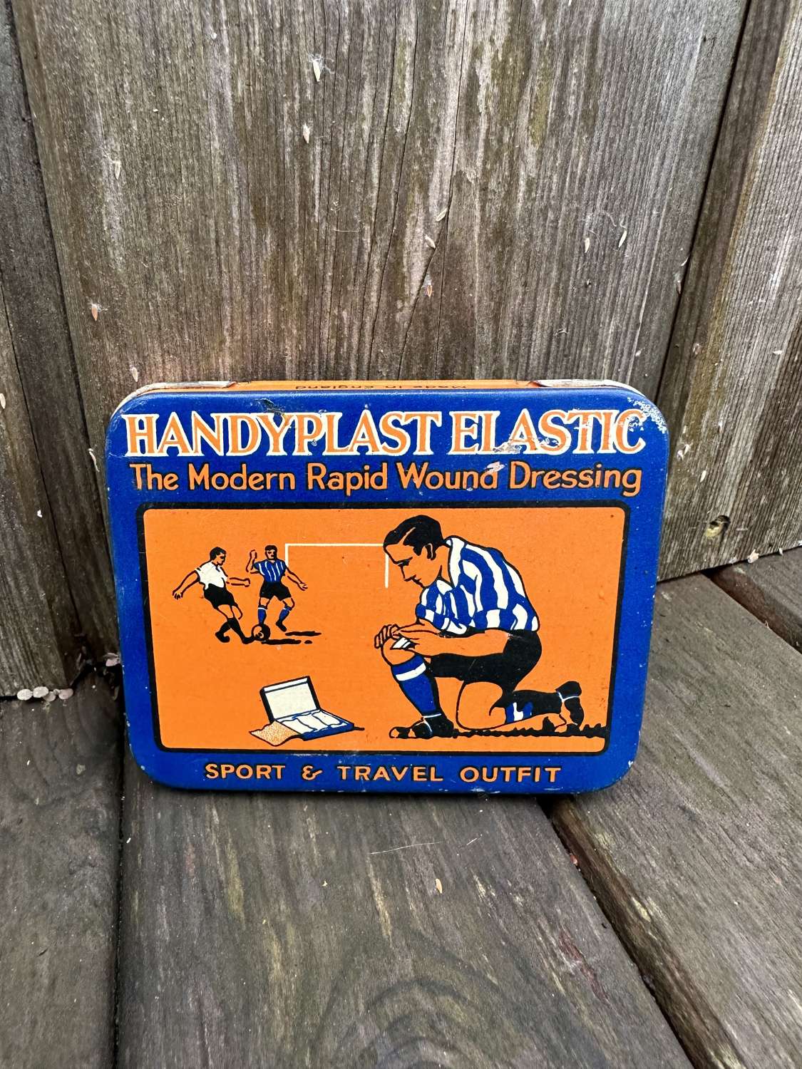 Vintage sports plaster tin