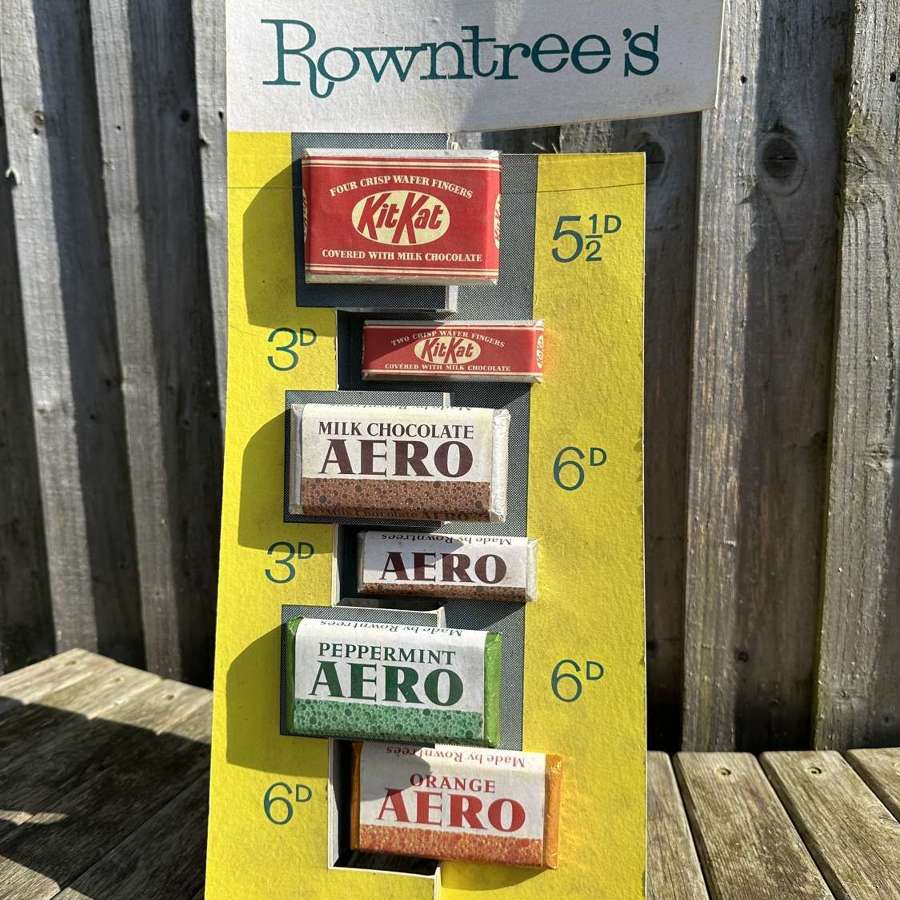 Very unusual rowntrees advertising showcard sign