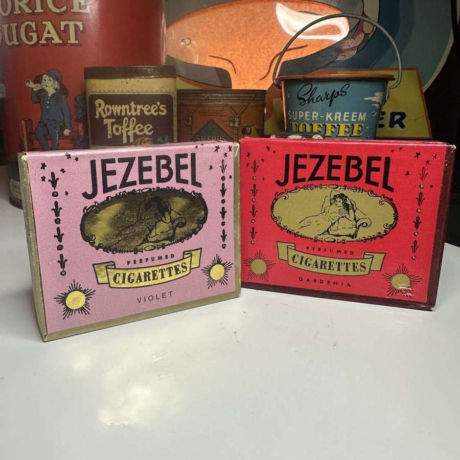 Unusual pair of Jezebel perfumed cigarette packets live