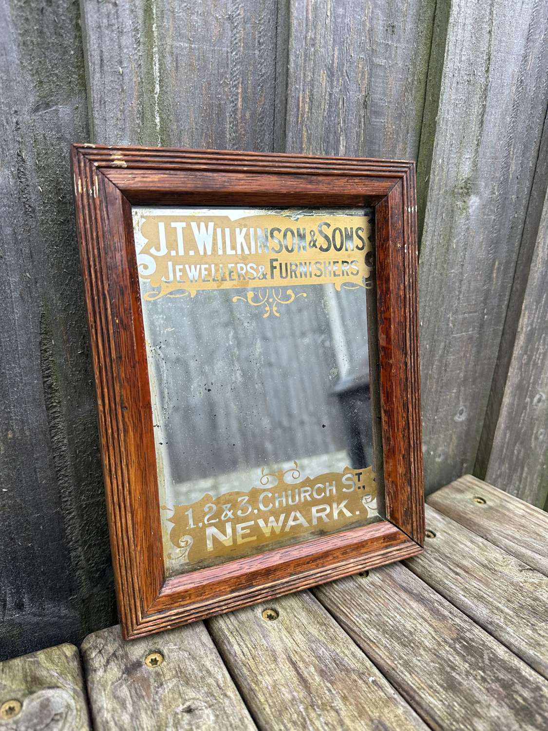 Nice small advertising mirror for Newark