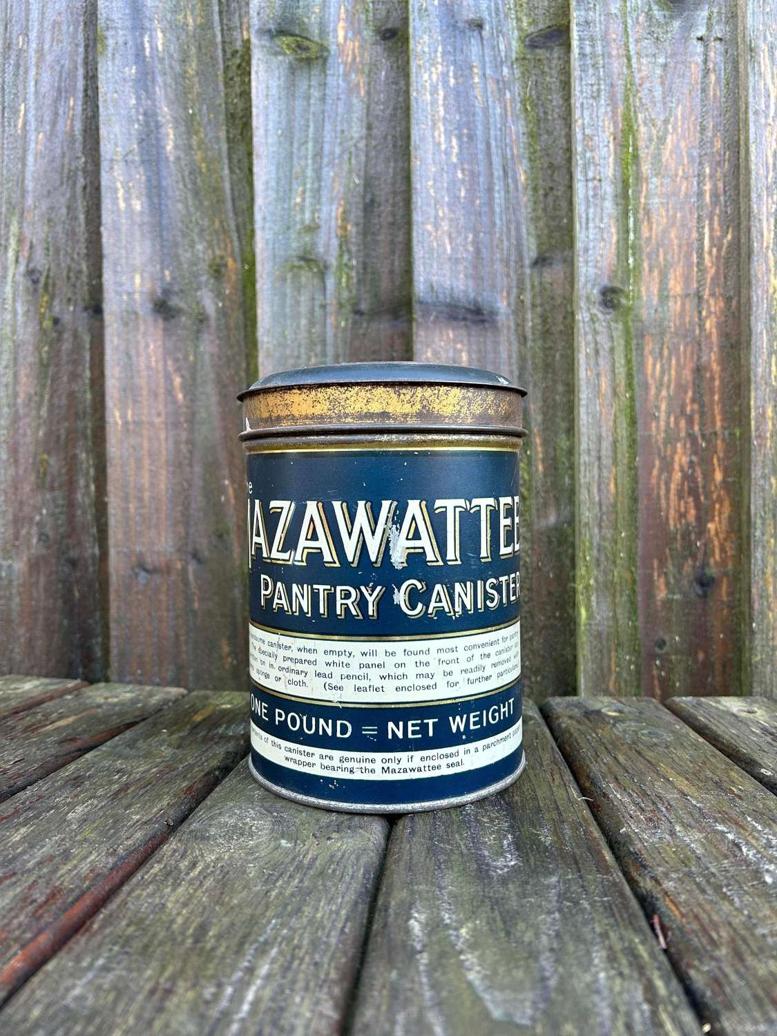 Unusual Mazawattee tea canister
