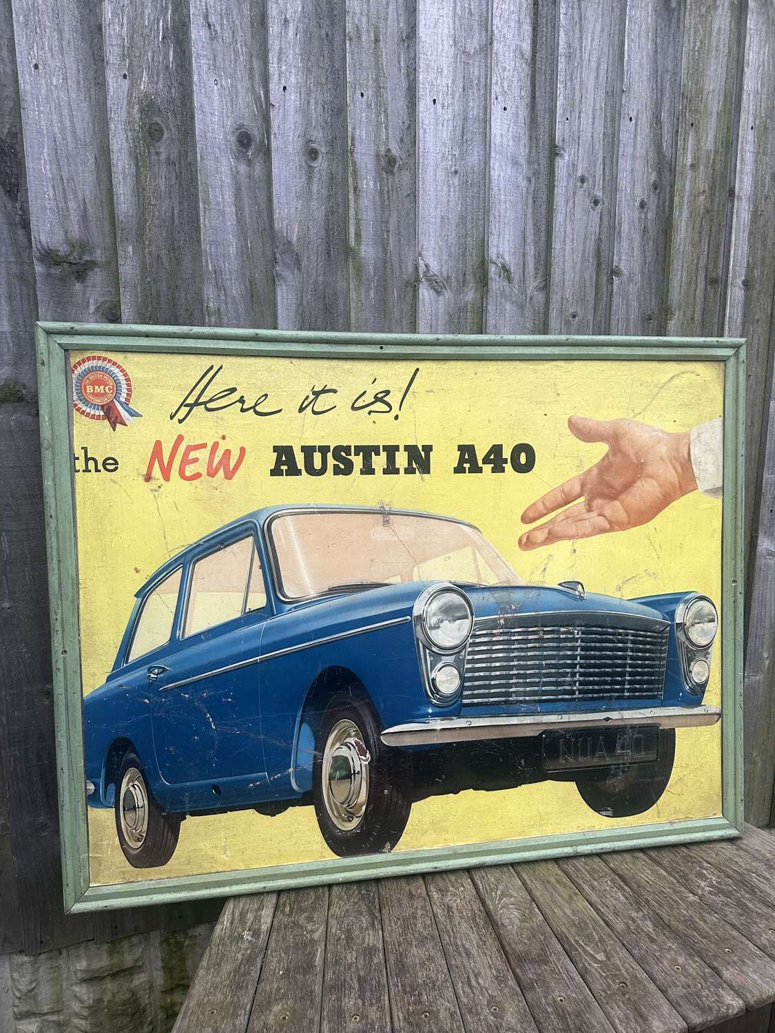 Stunning Austin A40 large board advertising sign