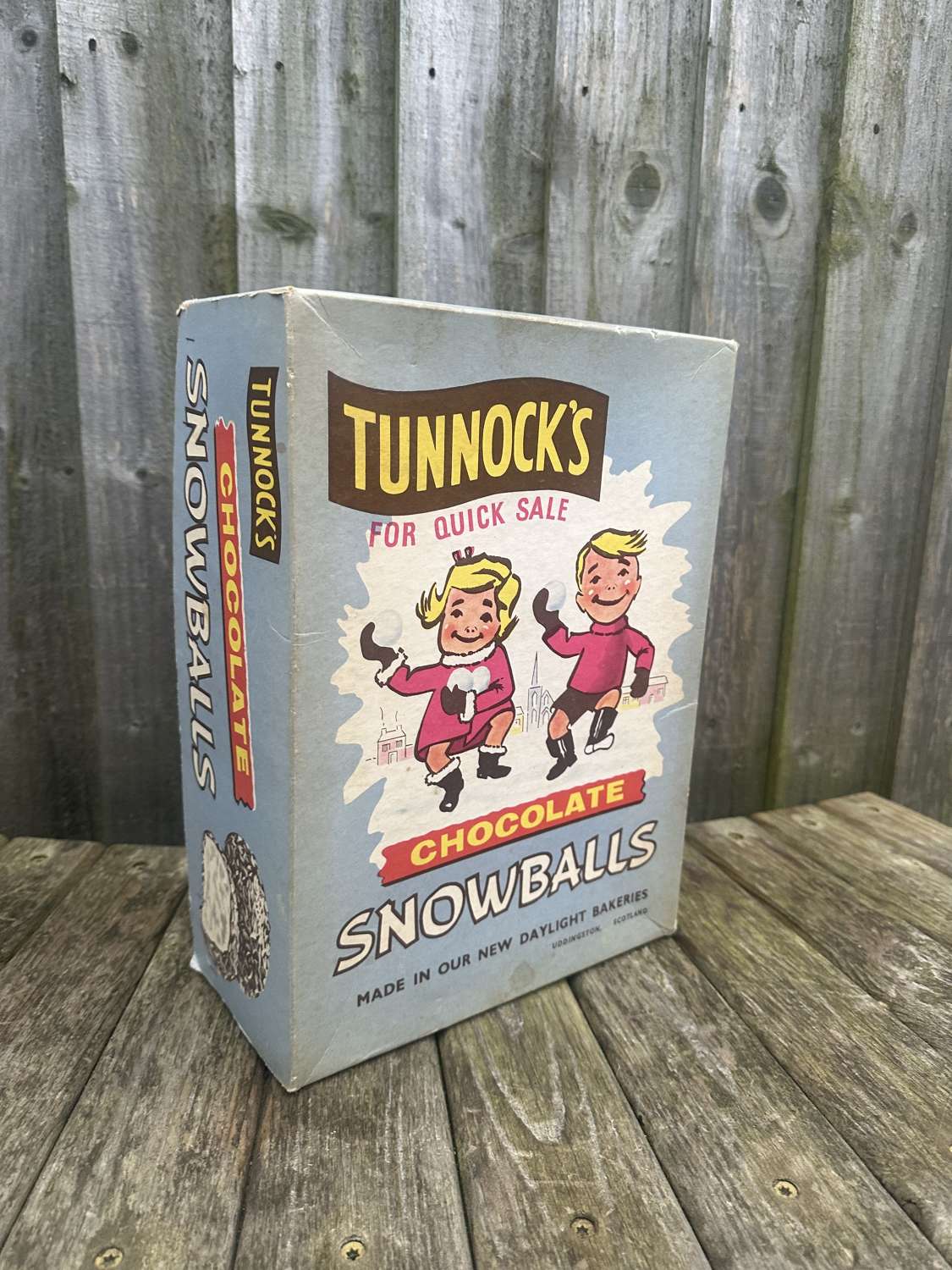 Lovely adverting box for tunnocks chocolate snowballs