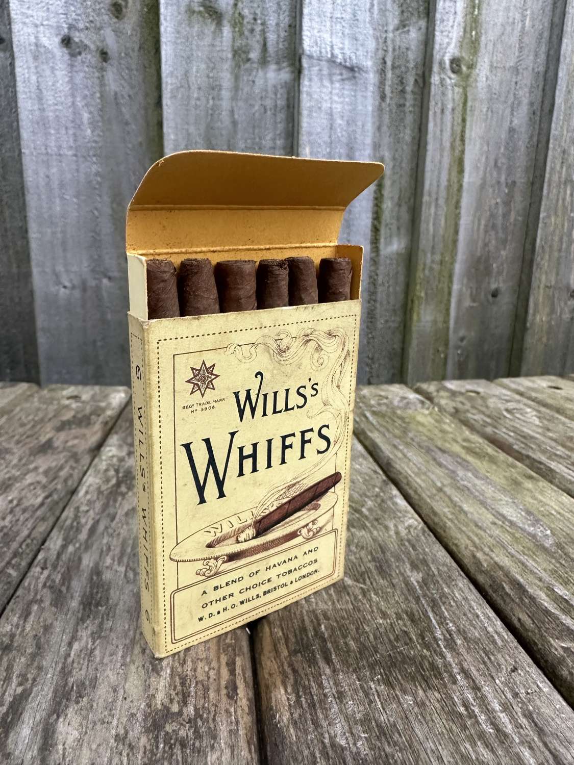 6 wills whiffs live cigar packet