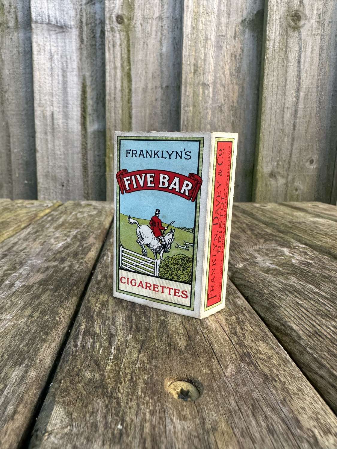 Scarce example of franklyns five bar cigarette packet