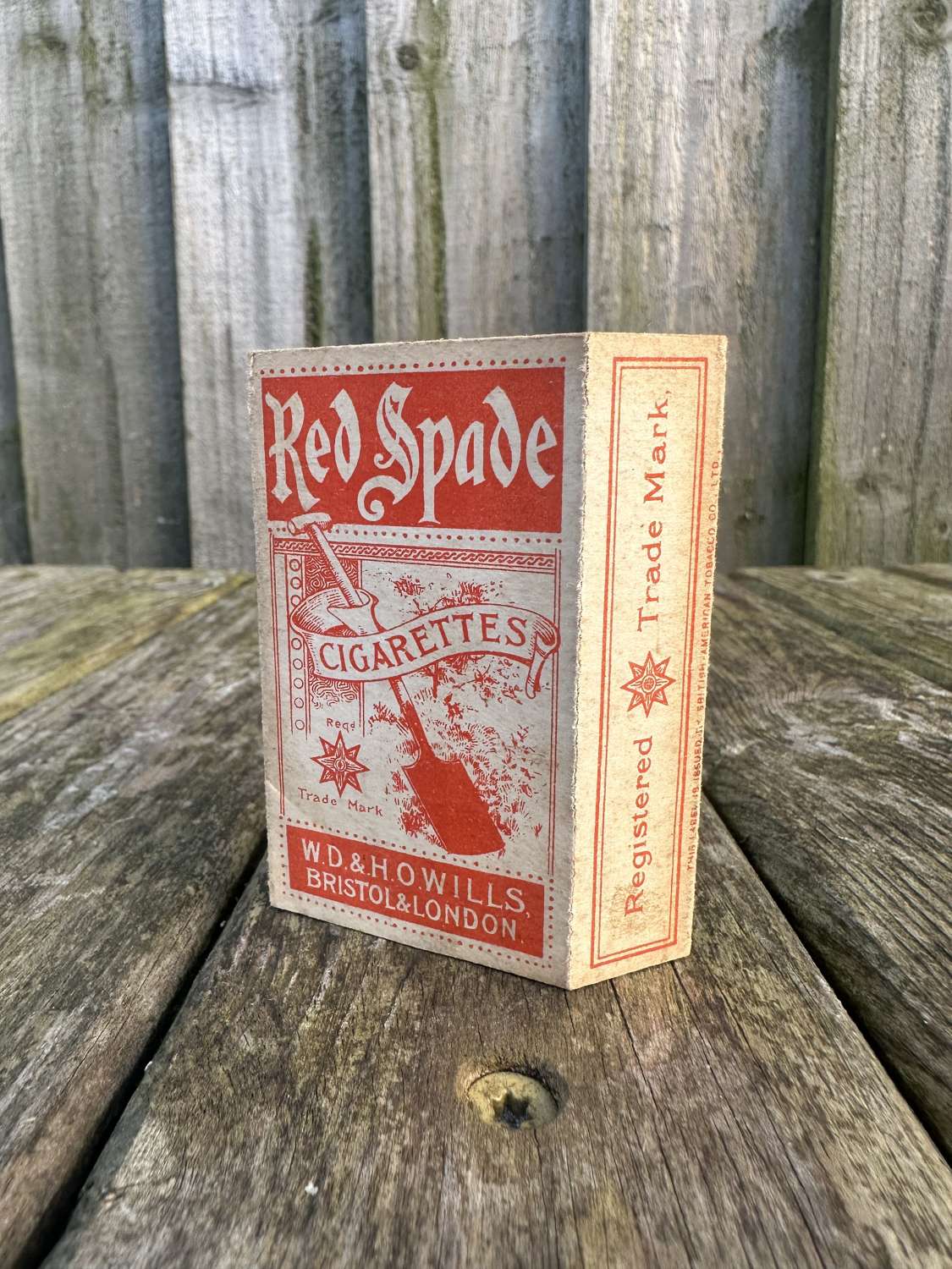 Rare wills red spade cigarette packet