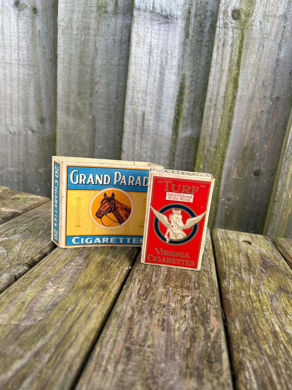 Turf and grand parade cigarette packets
