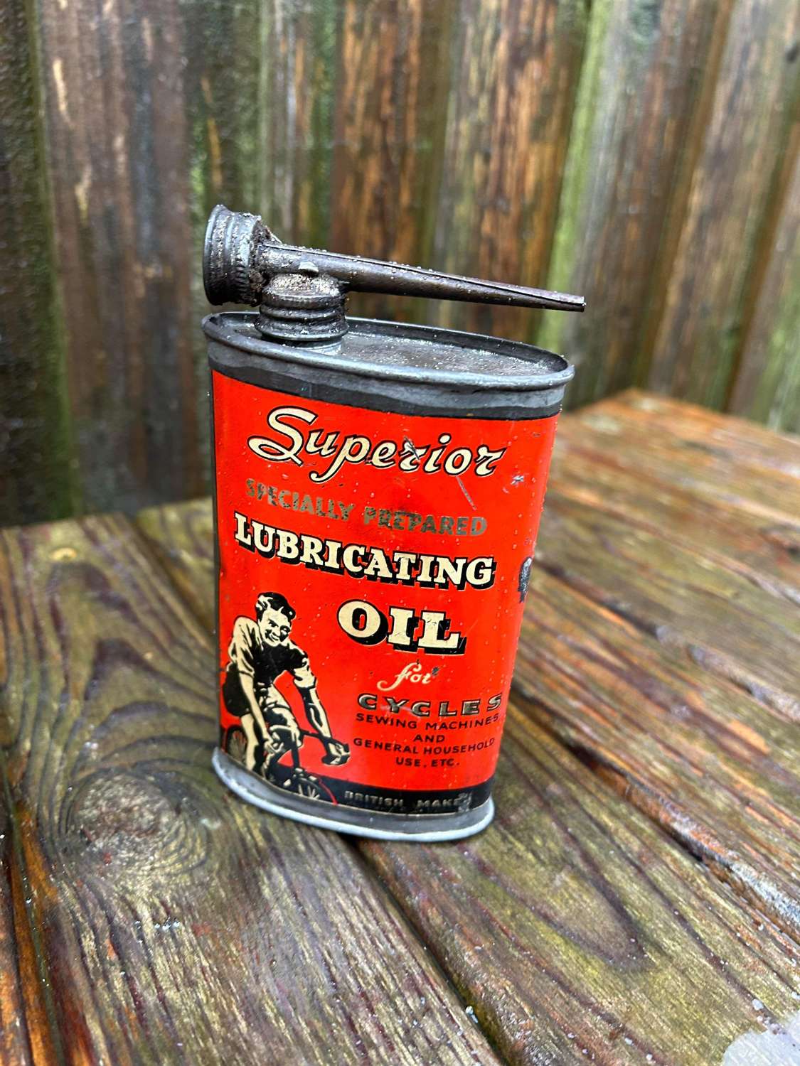 Superior cycle oil tin