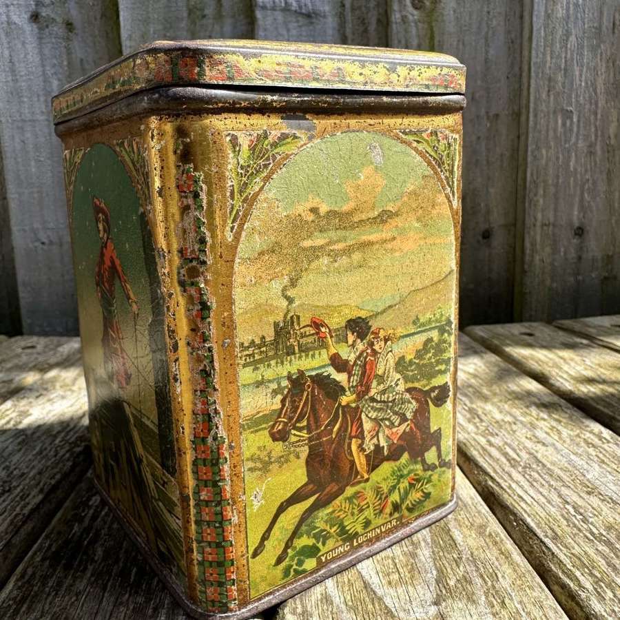 Antique Mackenzie & Mackenzie Scottish Walter Scott  Biscuit Tin