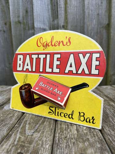Unusual ogdens battle axe 3D showcard