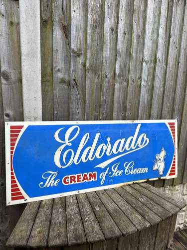 Eldosado ice cream tin advertising sign