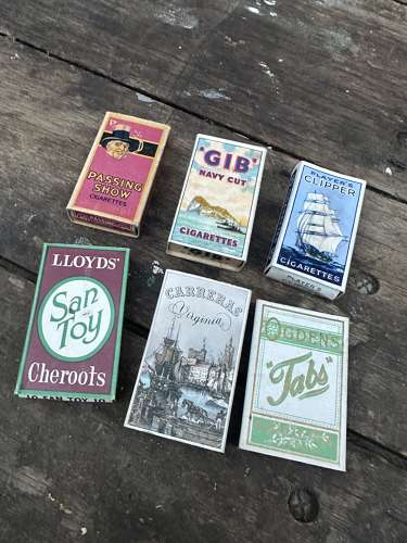 6 lovely early cigarette packets