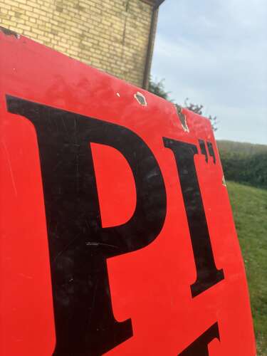 Superb imp twist tobacco enamel sign