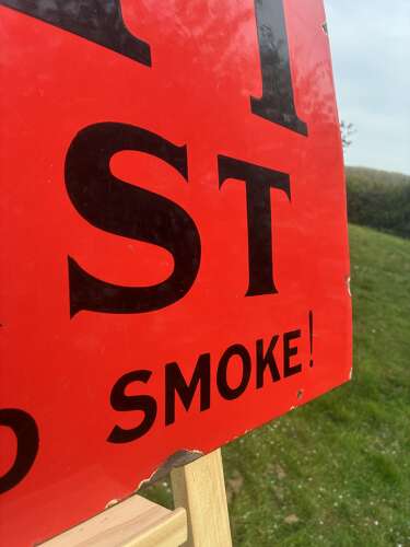 Superb imp twist tobacco enamel sign