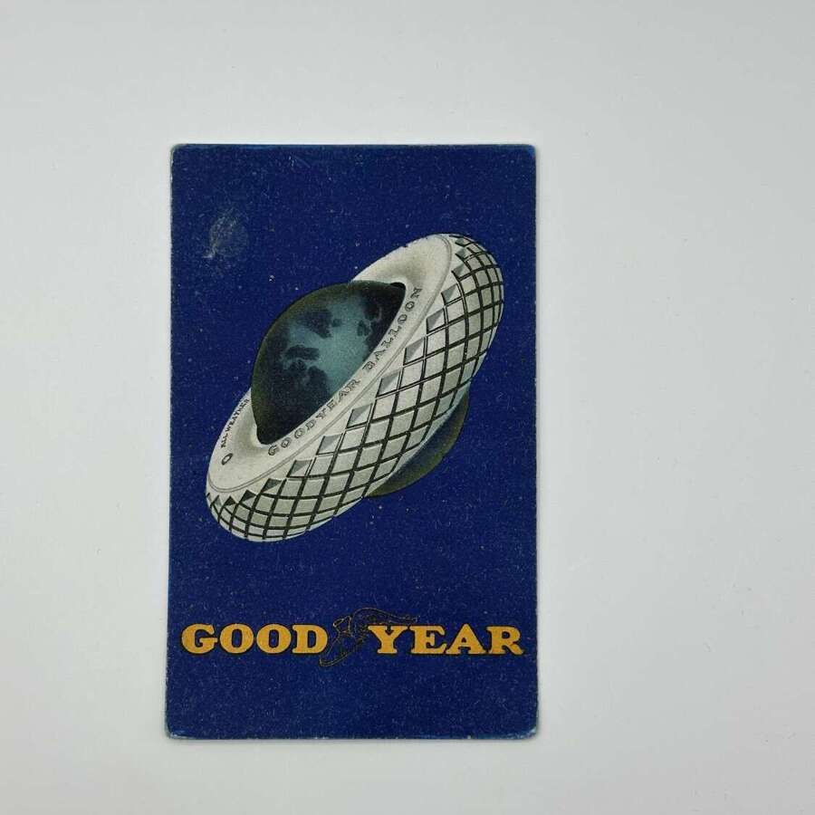 Goodyear tyres advertising postcard