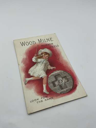 Wood milne rubber heel advertising postcard