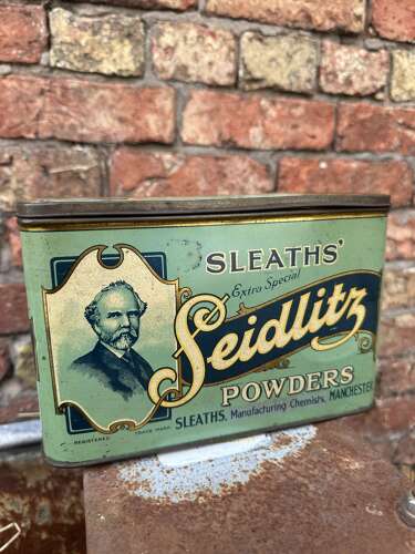 Unusual sleaths seidlitz chemist powder tin