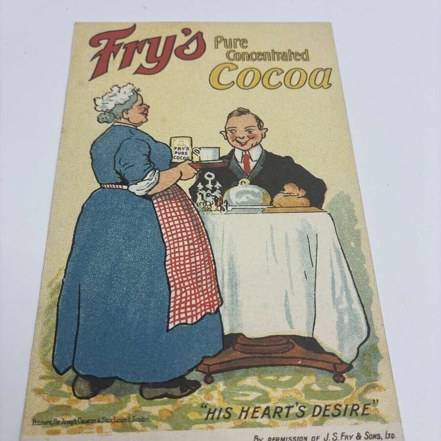 Fry&rsquo;s cocoa advertising postcard