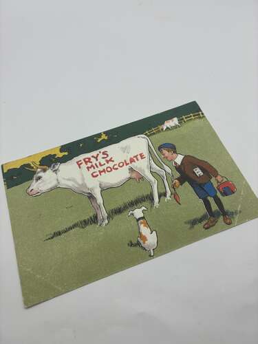 Fry’s milk chocolate advertising postcard