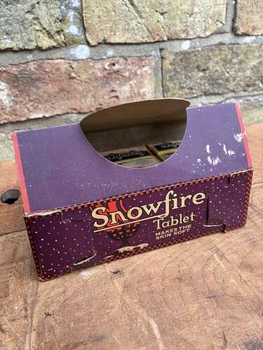 Snowfire tablets shop counter box with contents