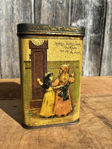Early carrs biscuit juvenile nursery rhyme tin