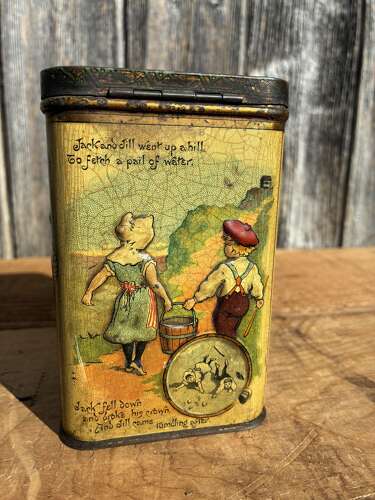 Early carrs biscuit juvenile nursery rhyme tin