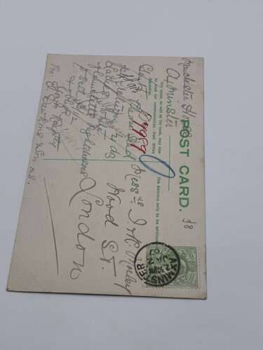 Lanvra wool flannels night wear advertising postcard