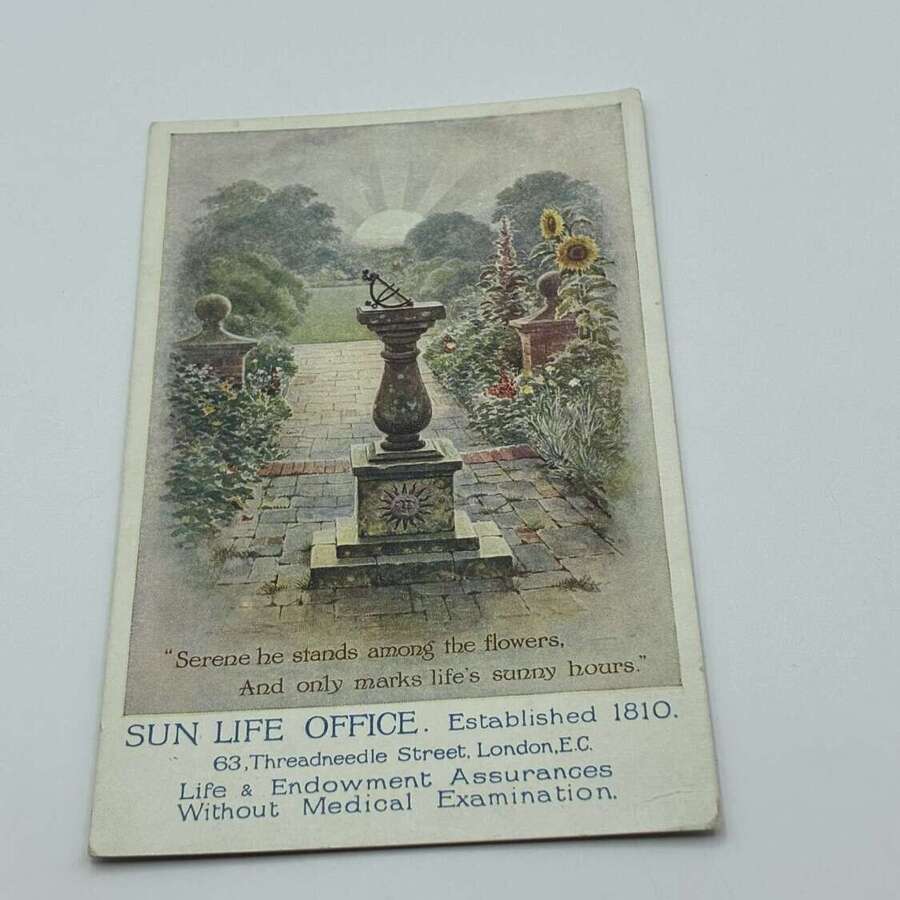 Sun life advertising postcard