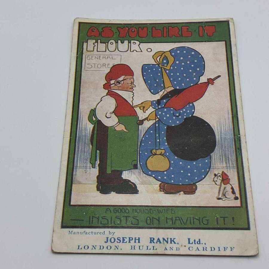 Joseph ranks flour advertising postcard