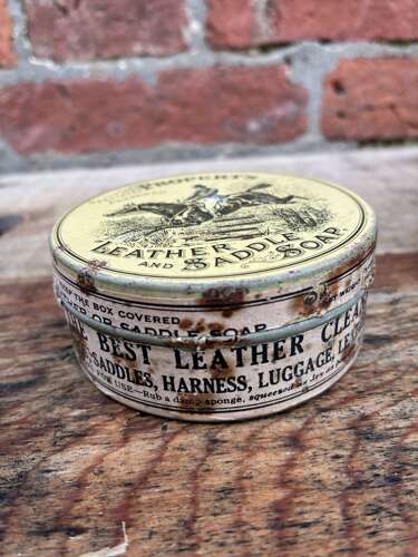 Properts leather and saddle soap tin