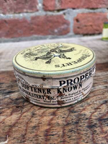 Properts leather and saddle soap tin