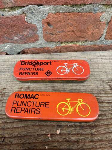 Romac & bridgeport cycle puncture repair kit tin