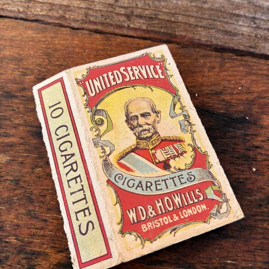 Early w d h o wills united service cigarette packet