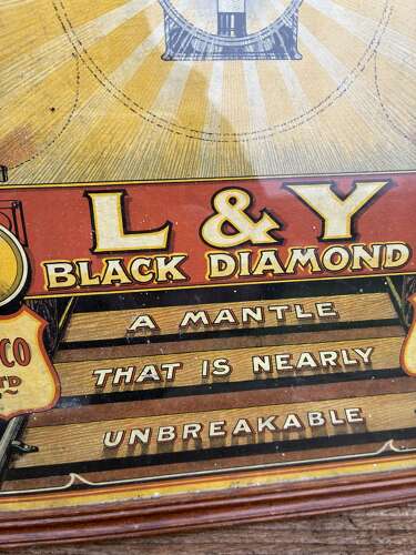 Rare L&Y black diamond train mantles by pifco advertising Showcard