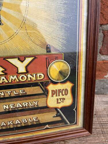 Rare L&Y black diamond train mantles by pifco advertising Showcard